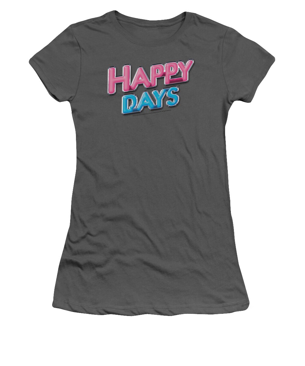 Happy Days Women's T-Shirt featuring the digital art Happy Days - Happy Days Logo by Brand A