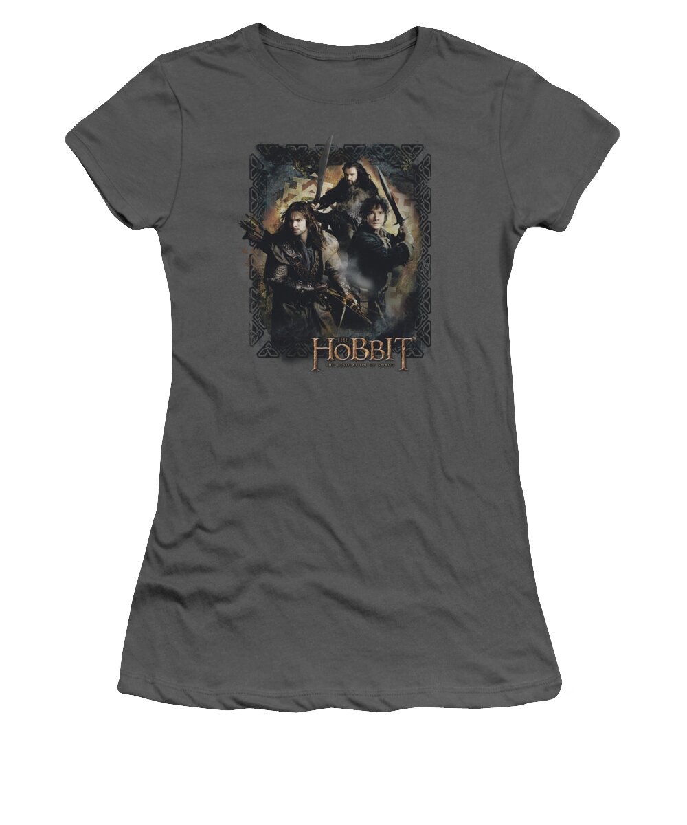 The Hobbit Women's T-Shirt featuring the digital art Hobbit - Weapons Drawn by Brand A