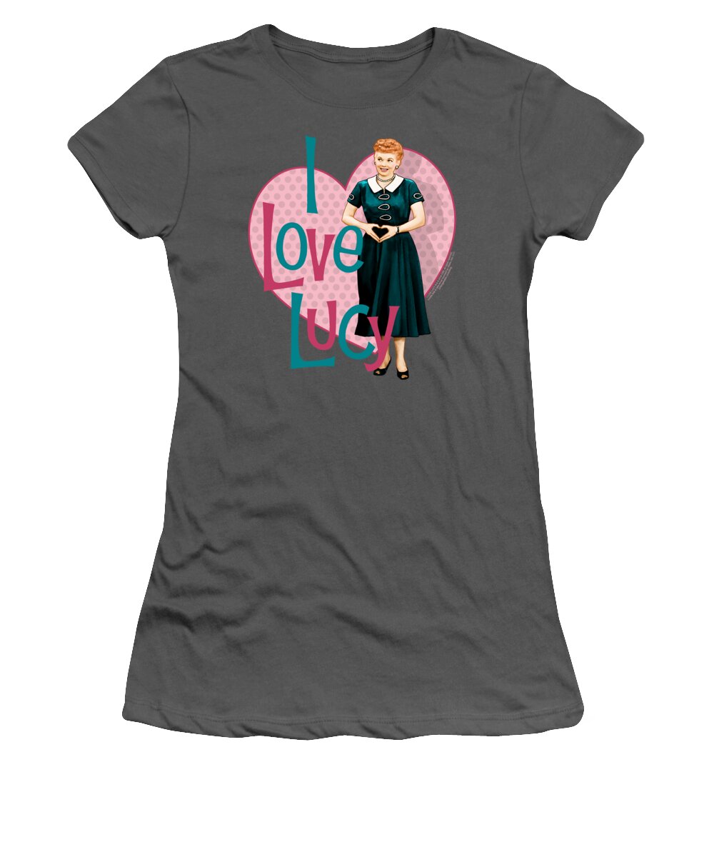  Women's T-Shirt featuring the digital art I Love Lucy - Heart You by Brand A