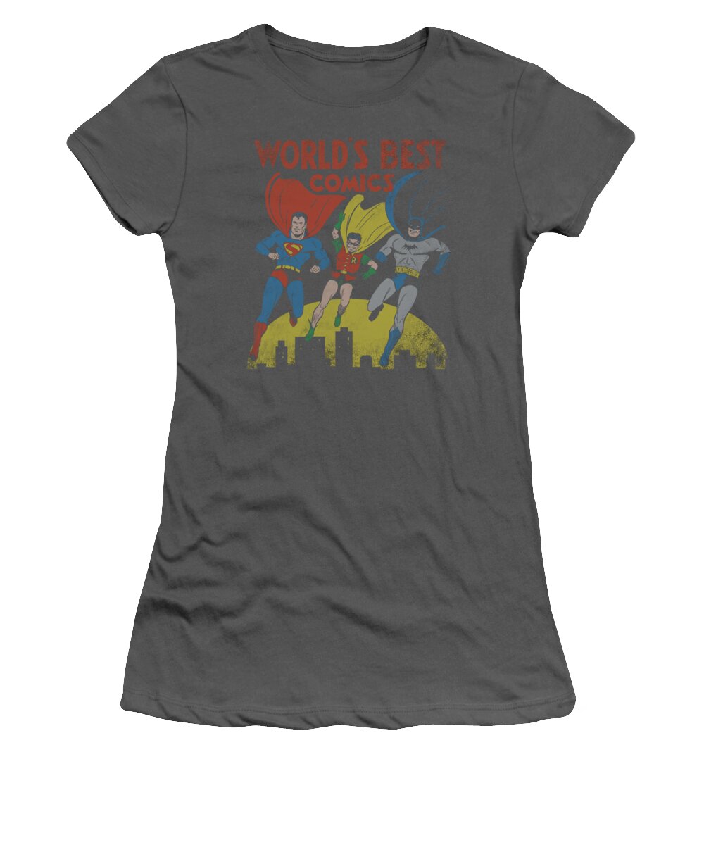 Justice League Of America Women's T-Shirt featuring the digital art Jla - World's Best by Brand A