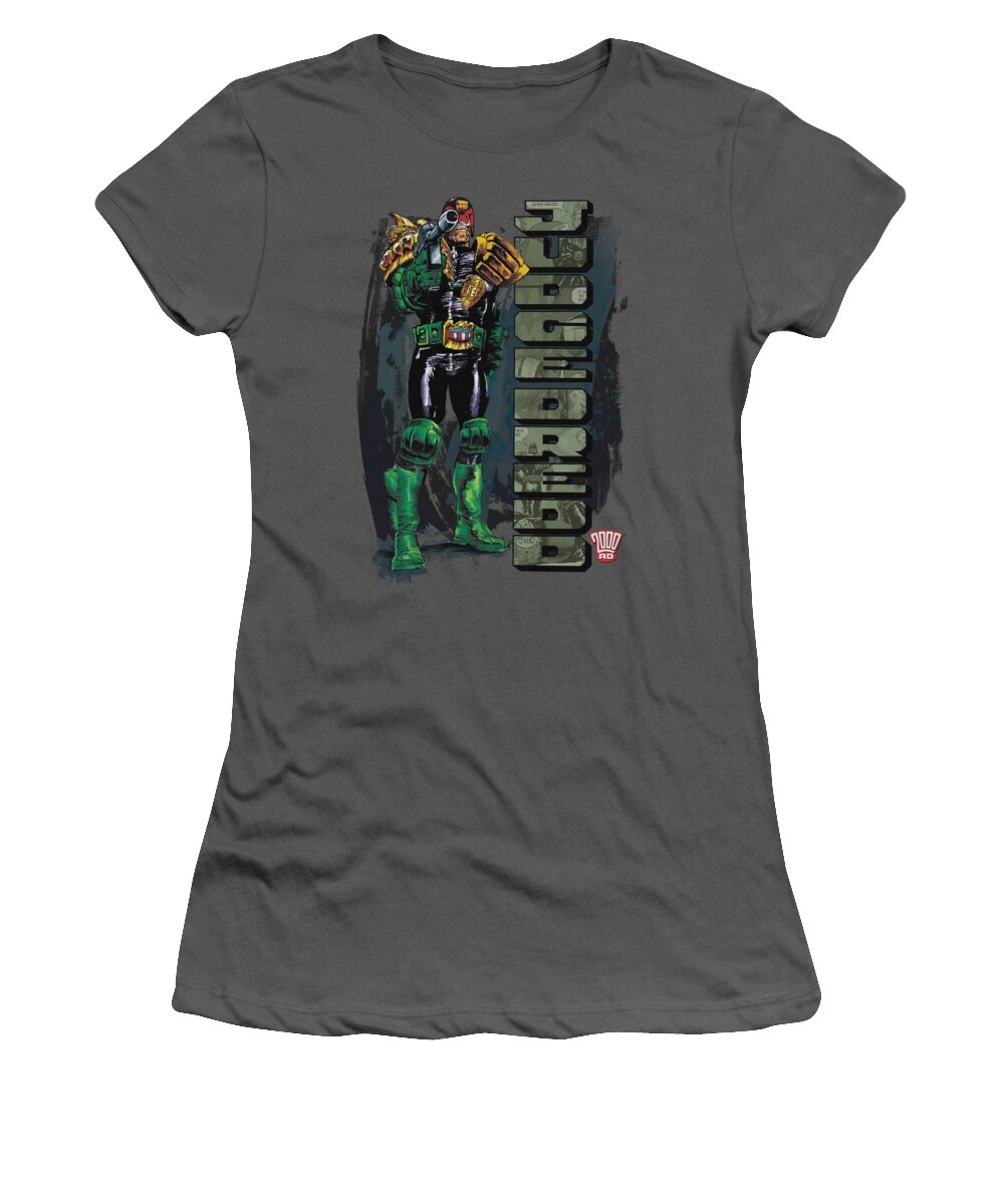 Judge Dredd Women's T-Shirt featuring the digital art Judge Dredd - Blam by Brand A
