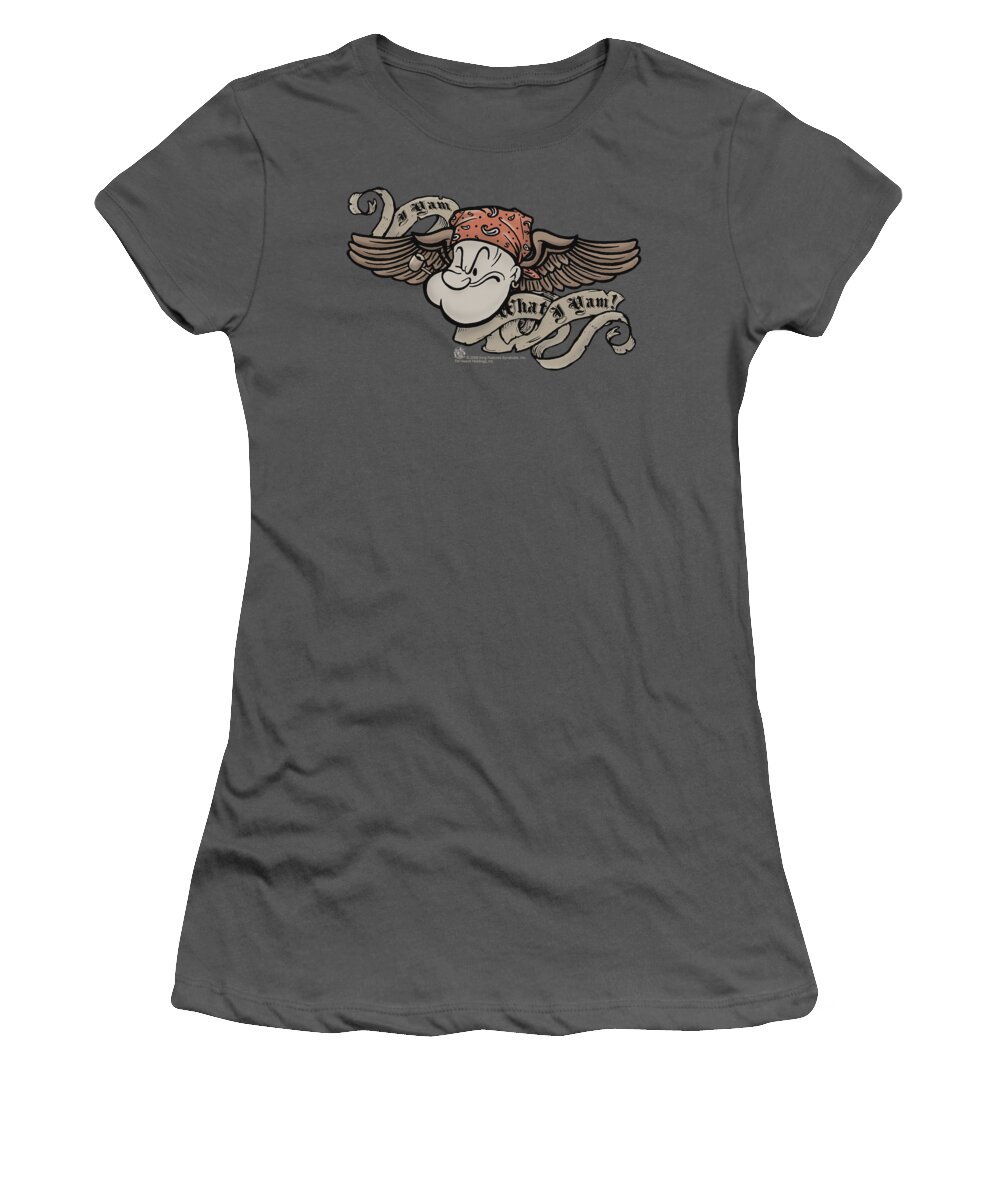 Popeye Women's T-Shirt featuring the digital art Popeye - I Am by Brand A