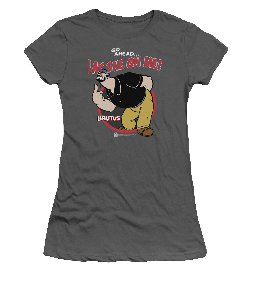 Popeye Women's T-Shirt featuring the digital art Popeye - Lay One On Me by Brand A