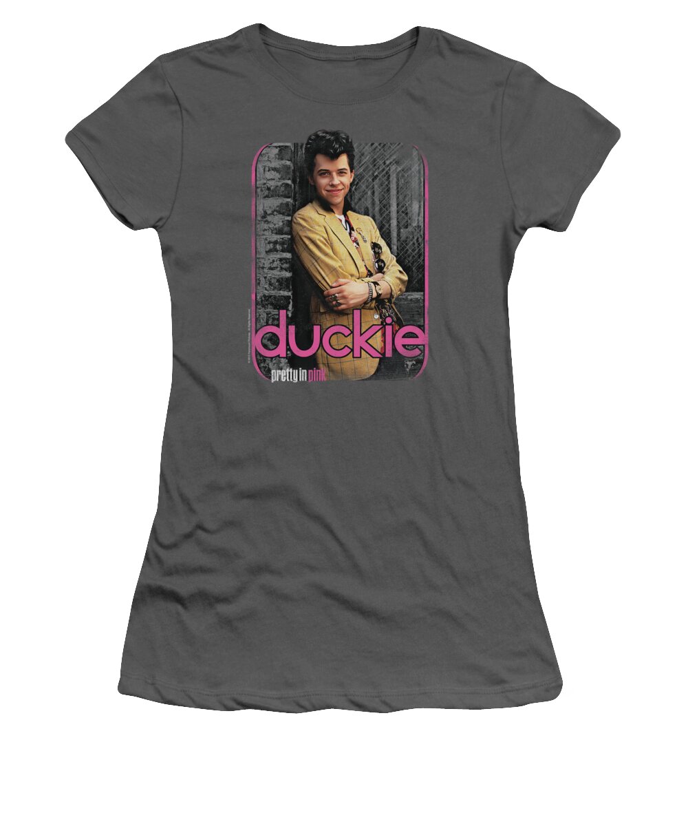 Pretty In Pink Women's T-Shirt featuring the digital art Pretty In Pink - Just Duckie by Brand A