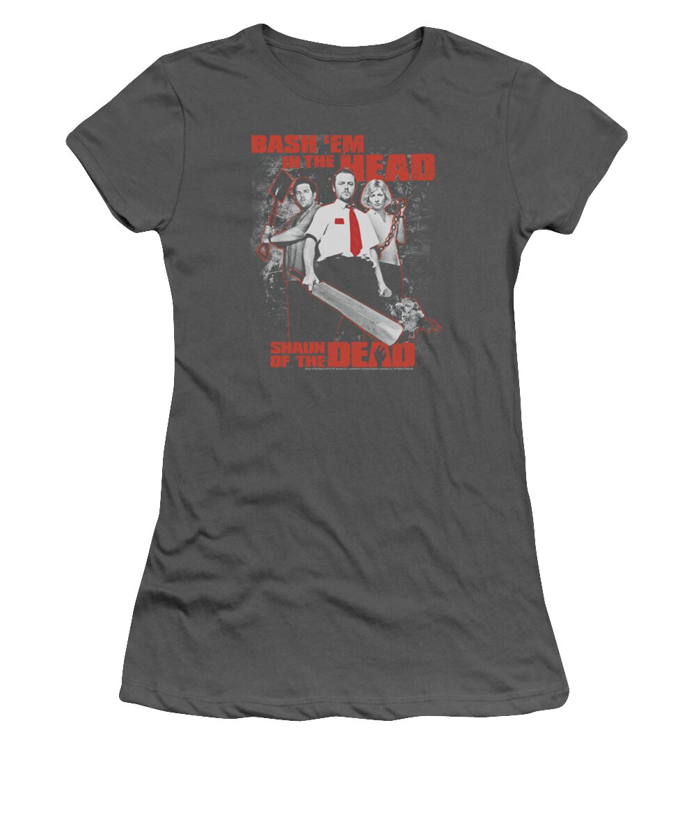 Shaun Of The Dead Women's T-Shirt featuring the digital art Shaun Of The Dead - Bash Em by Brand A