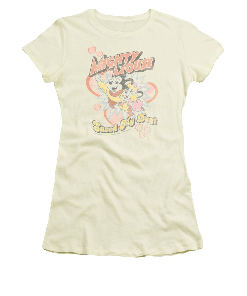 Mighty Mouse Women's T-Shirt featuring the digital art Mighty Mouse - Saved My Day by Brand A