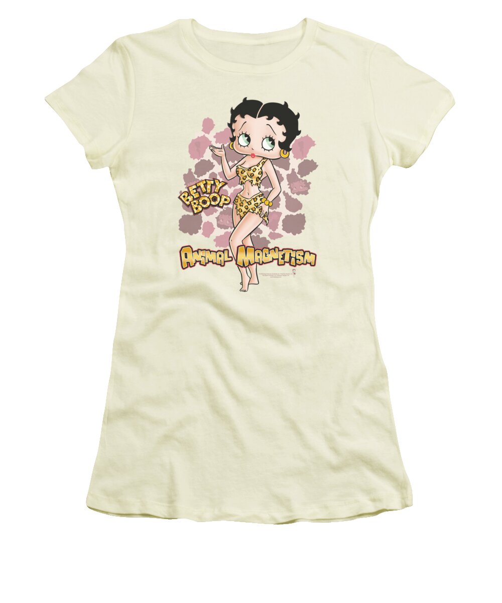Betty Boop Women's T-Shirt featuring the digital art Boop - Animal Magnetism by Brand A