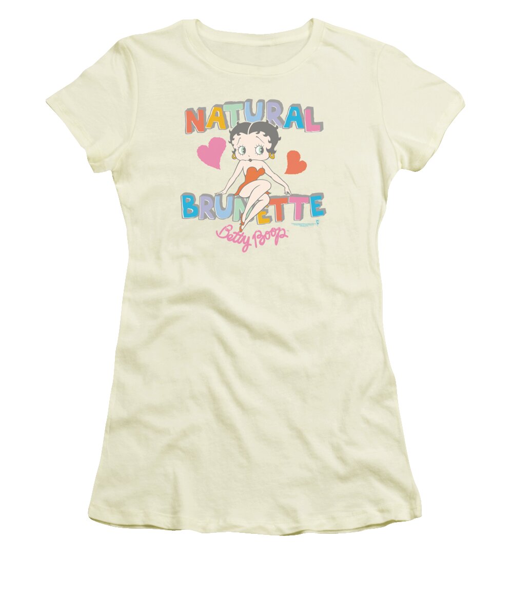 Betty Boop Women's T-Shirt featuring the digital art Boop - Natural Brunette by Brand A