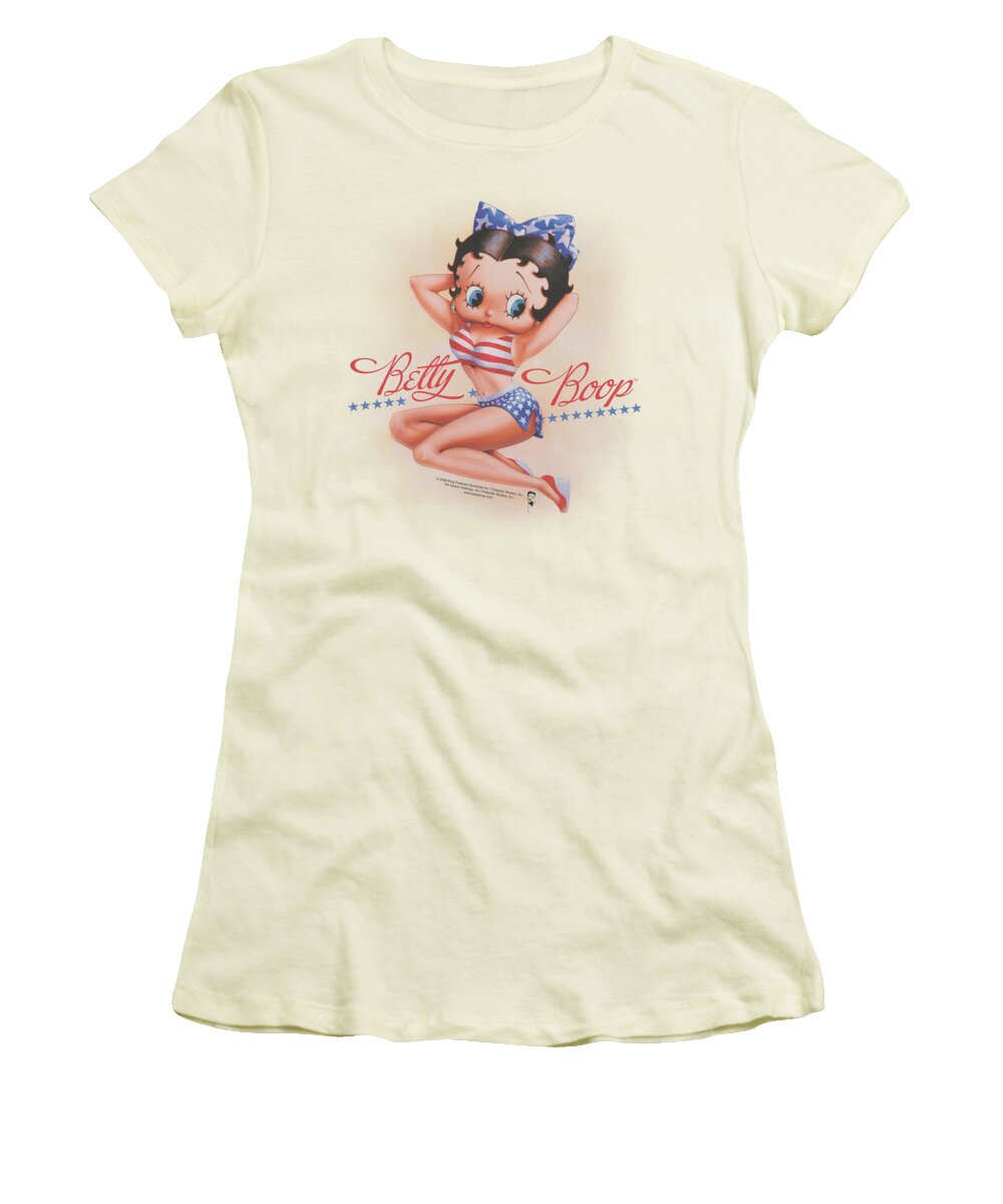 Betty Boop Women's T-Shirt featuring the digital art Boop - Stars And Stripes Forever by Brand A