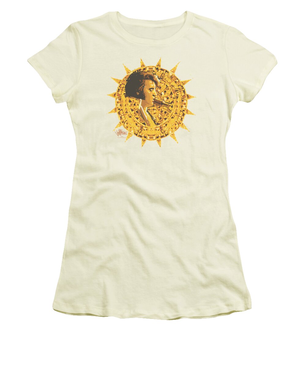 Elvis Women's T-Shirt featuring the digital art Elvis - Sundial by Brand A