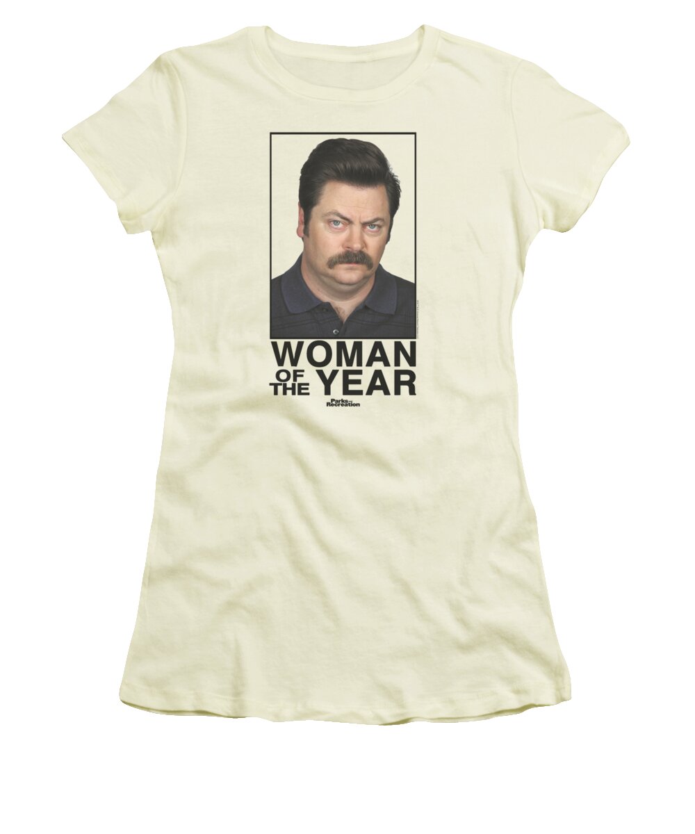 Parks And Rec Women's T-Shirt featuring the digital art Parksandrec - Woman Of The Year by Brand A