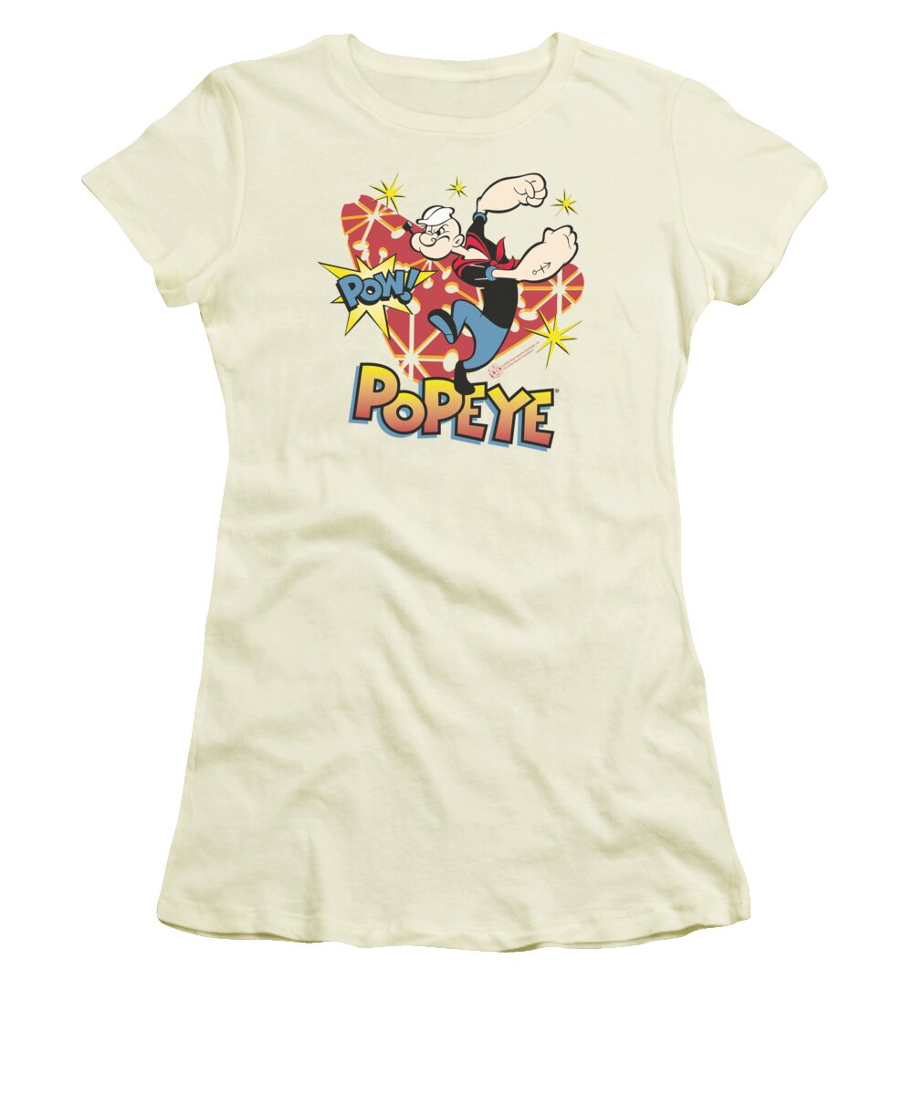 Popeye Women's T-Shirt featuring the digital art Popeye - Pow! by Brand A