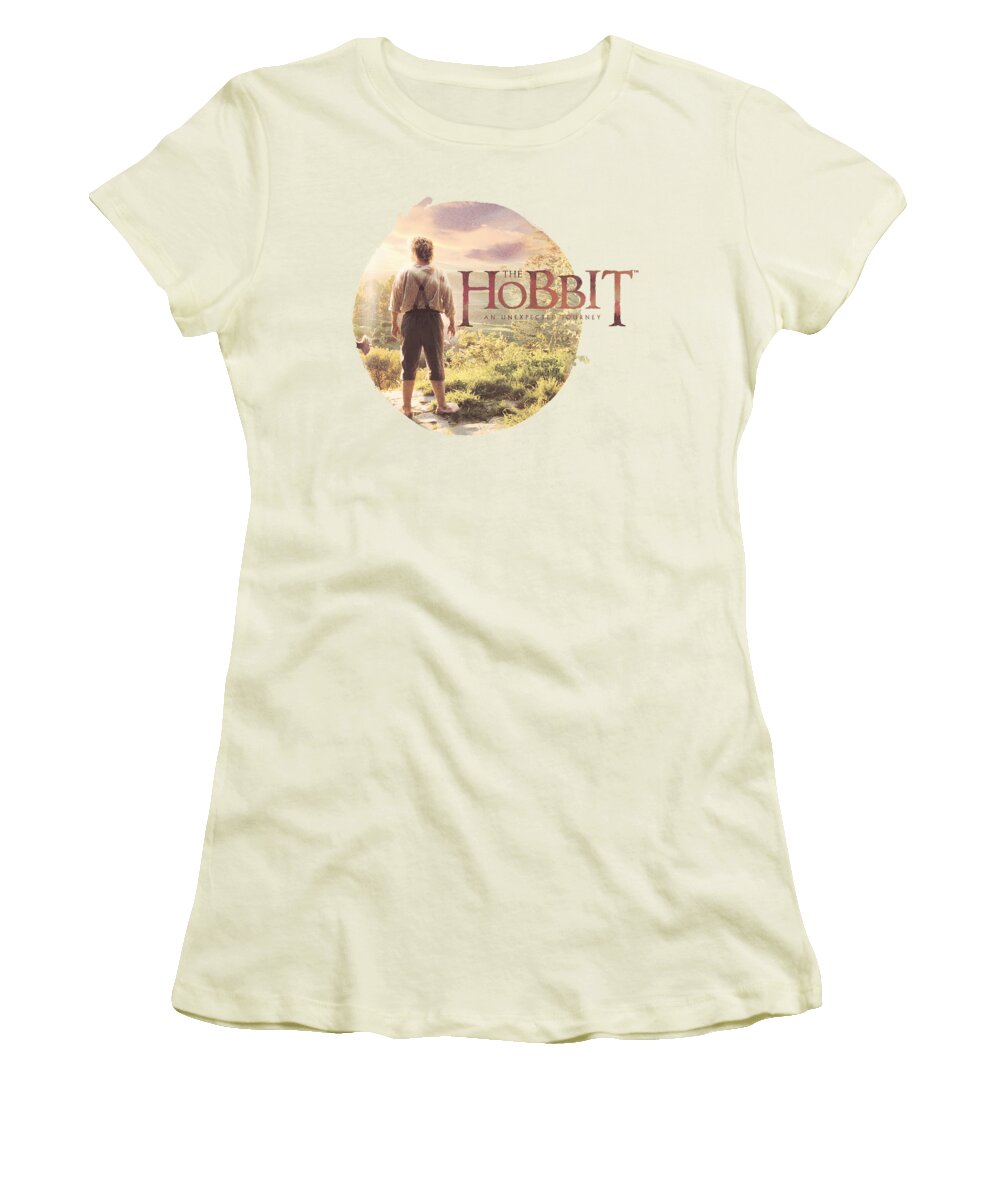 The Hobbit Women's T-Shirt featuring the digital art The Hobbit - Hobbit In Circle by Brand A