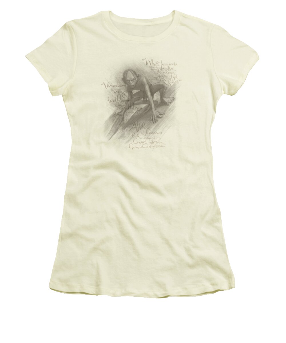 The Hobbit Women's T-Shirt featuring the digital art The Hobbit - Riddles by Brand A