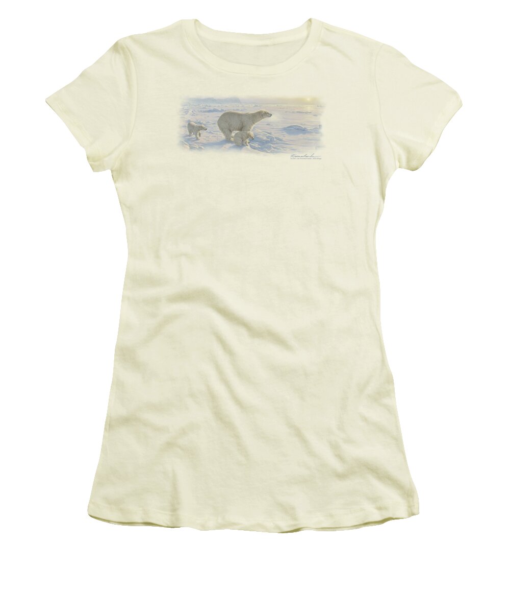Wildlife Women's T-Shirt featuring the digital art Wildlife - On The Edge by Brand A