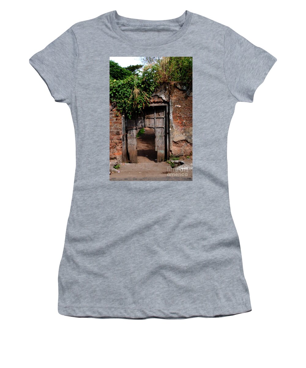 India Women's T-Shirt featuring the photograph Entrance by Jacqueline M Lewis