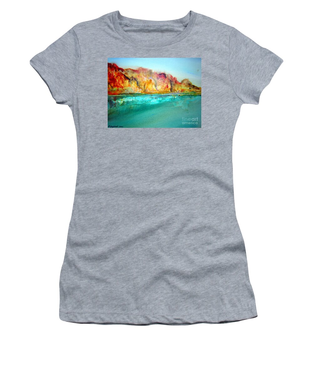 The Kimberly Women's T-Shirt featuring the drawing The Kimberly Australia NT by Roberto Gagliardi