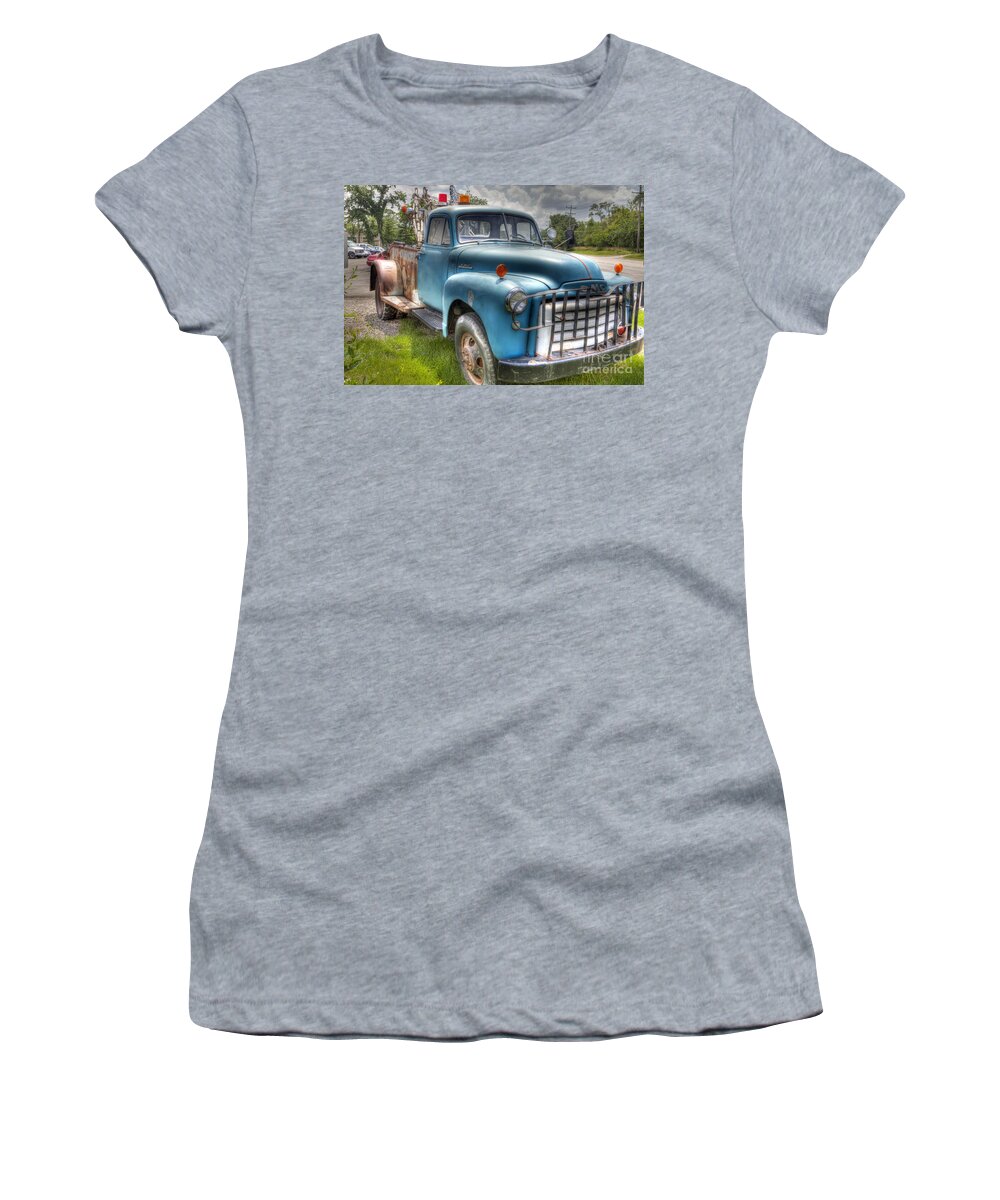 Truck Women's T-Shirt featuring the photograph 0042 Old Blue 2 by Steve Sturgill