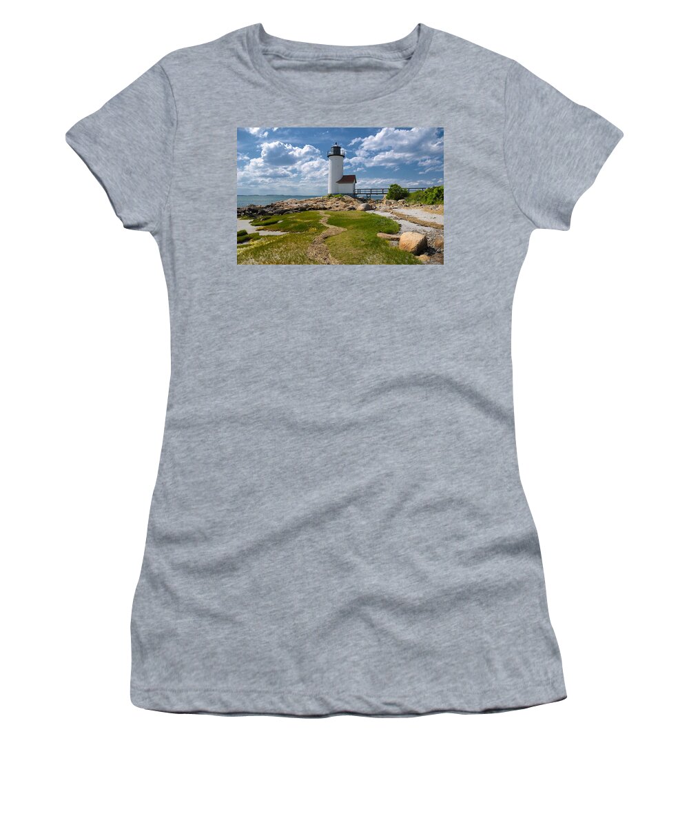 Annisquam Lighthouse Women's T-Shirt featuring the photograph Annisquam Lighthouse #1 by Liz Mackney