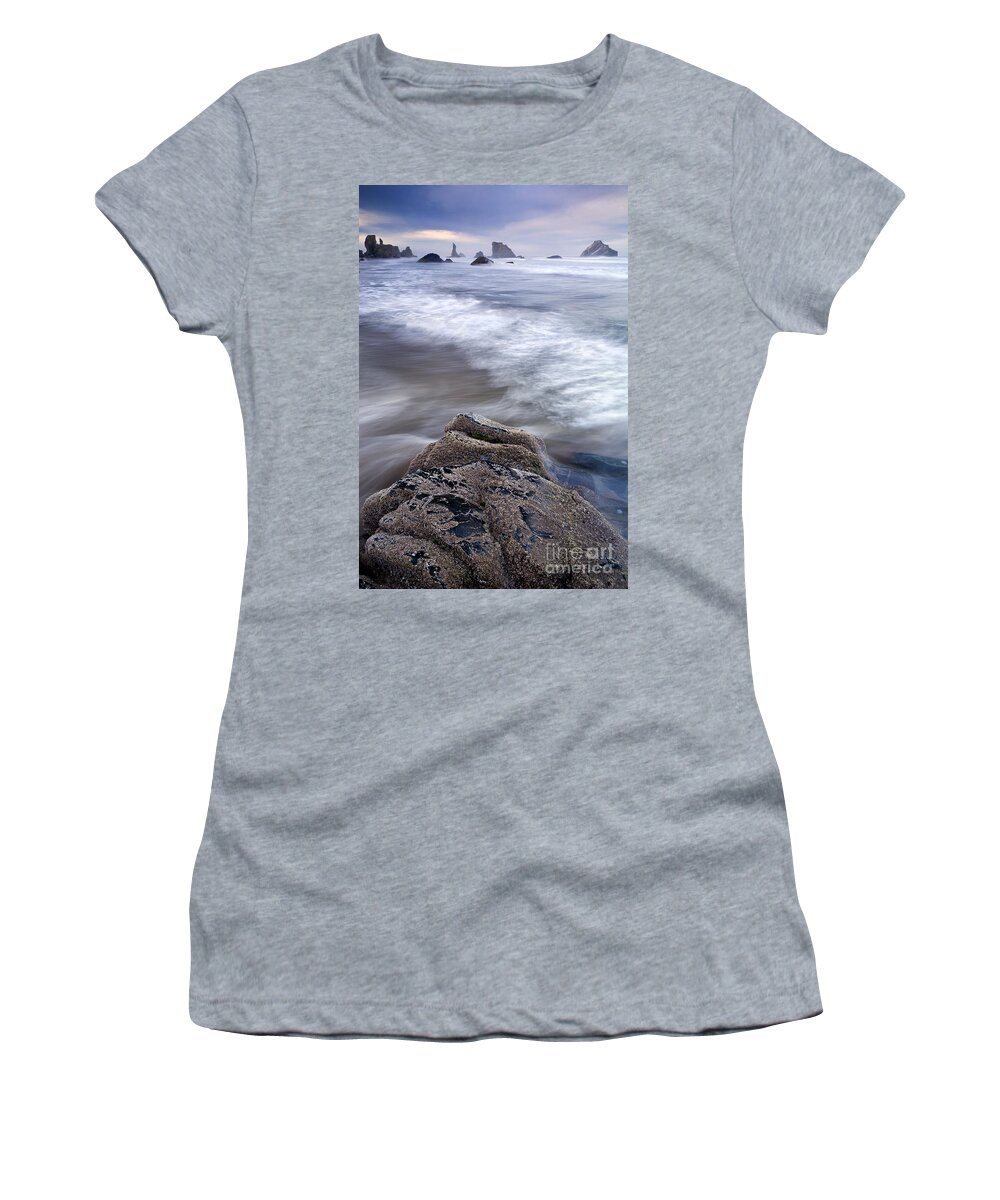Oregon Landscape Women's T-Shirt featuring the photograph Bandon Beach, Oregon #1 by Sean Bagshaw