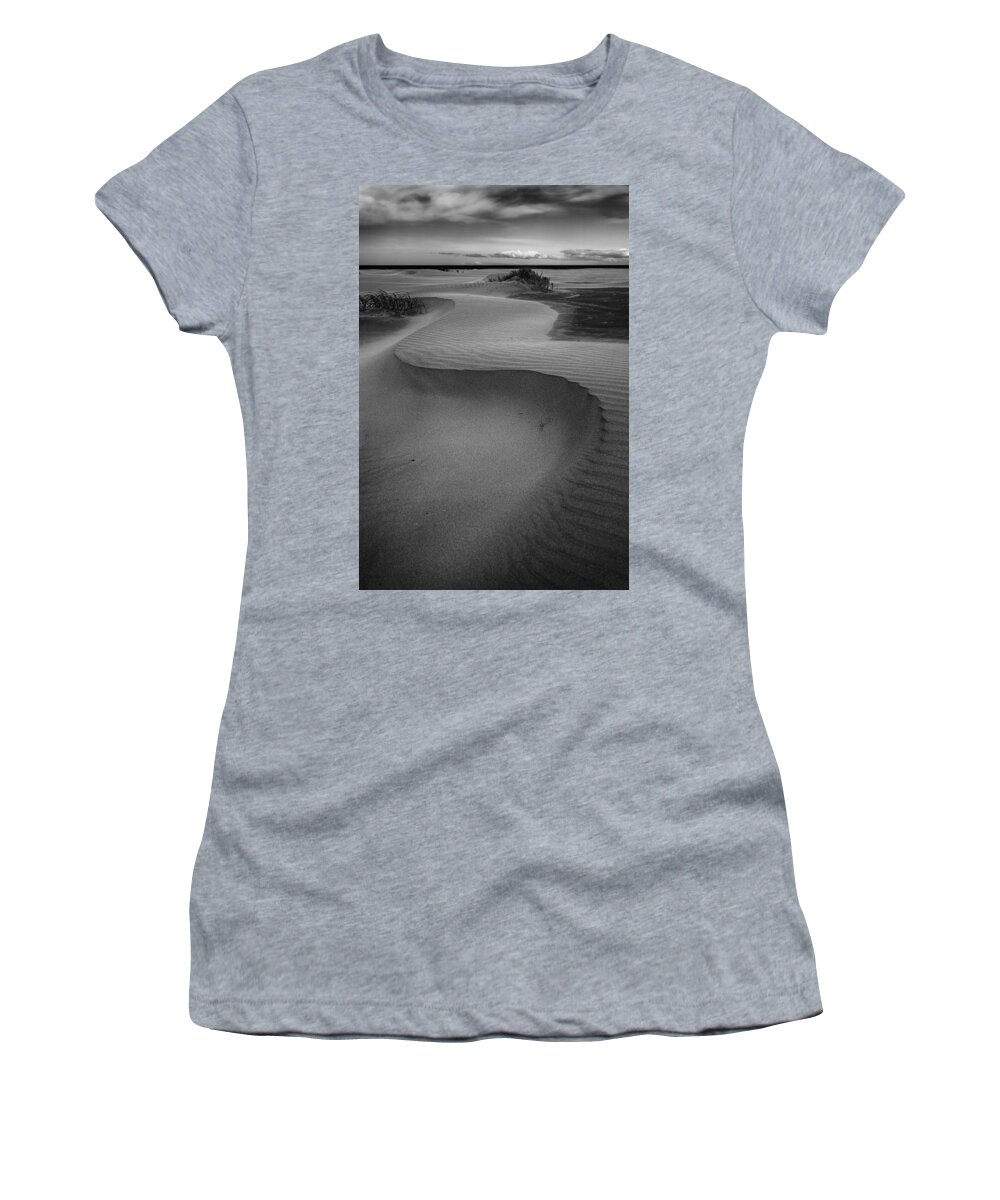Benone Women's T-Shirt featuring the photograph Benone Curves by Nigel R Bell