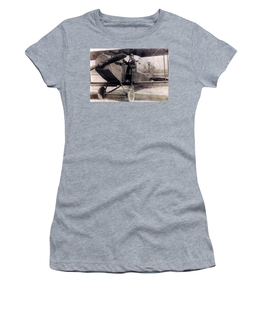 Aviation Women's T-Shirt featuring the photograph Bessie Coleman, American Aviator by Science Source