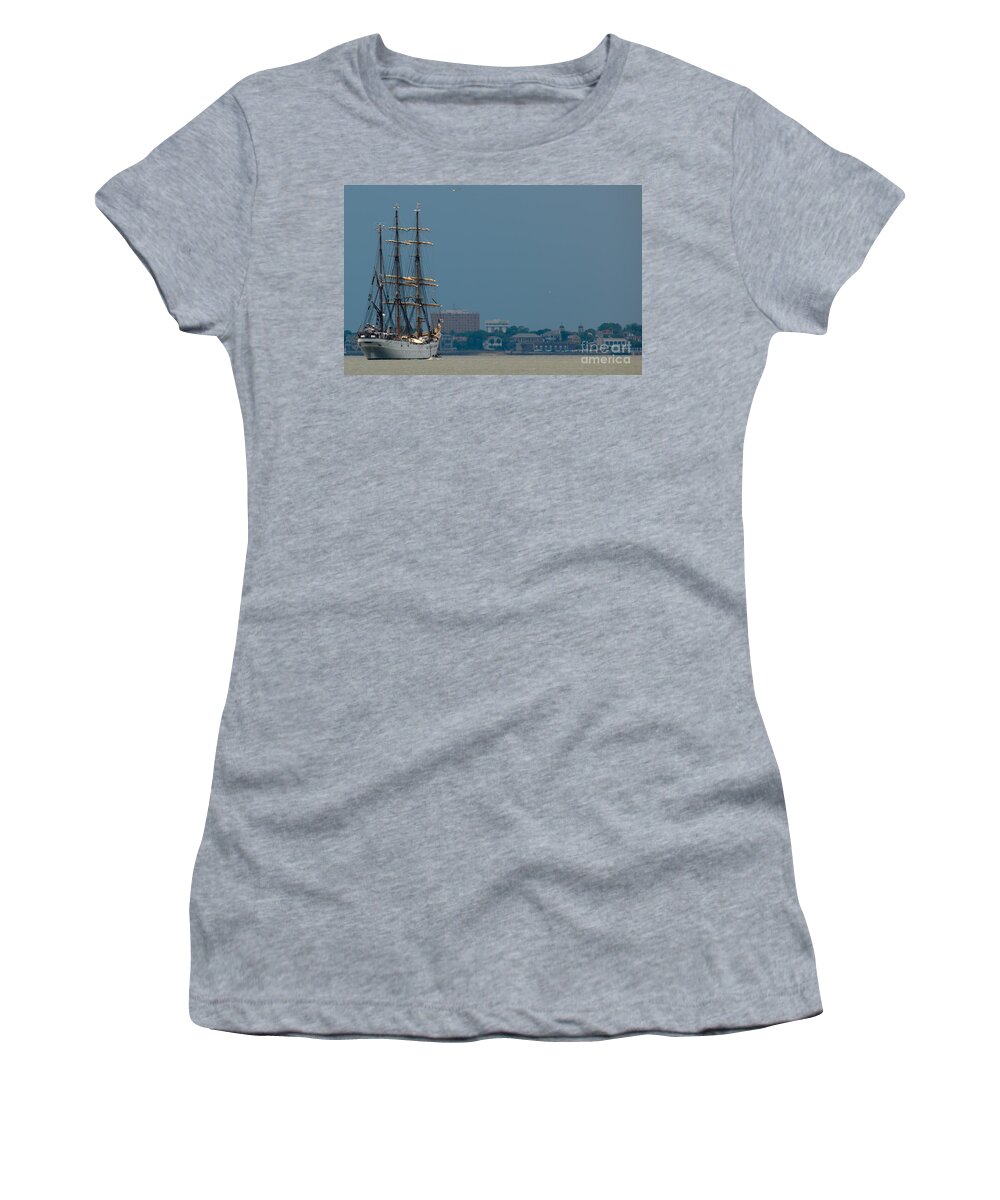 Uscgc Eagle (wix-327) Women's T-Shirt featuring the photograph USCGC Eagle WIX-327 by Dale Powell