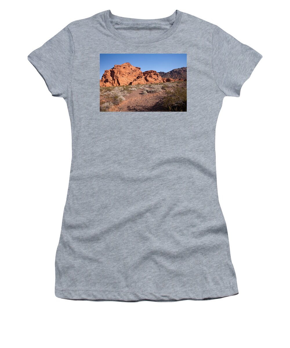 Arid Women's T-Shirt featuring the photograph Desert rock formations #1 by Kyle Lee
