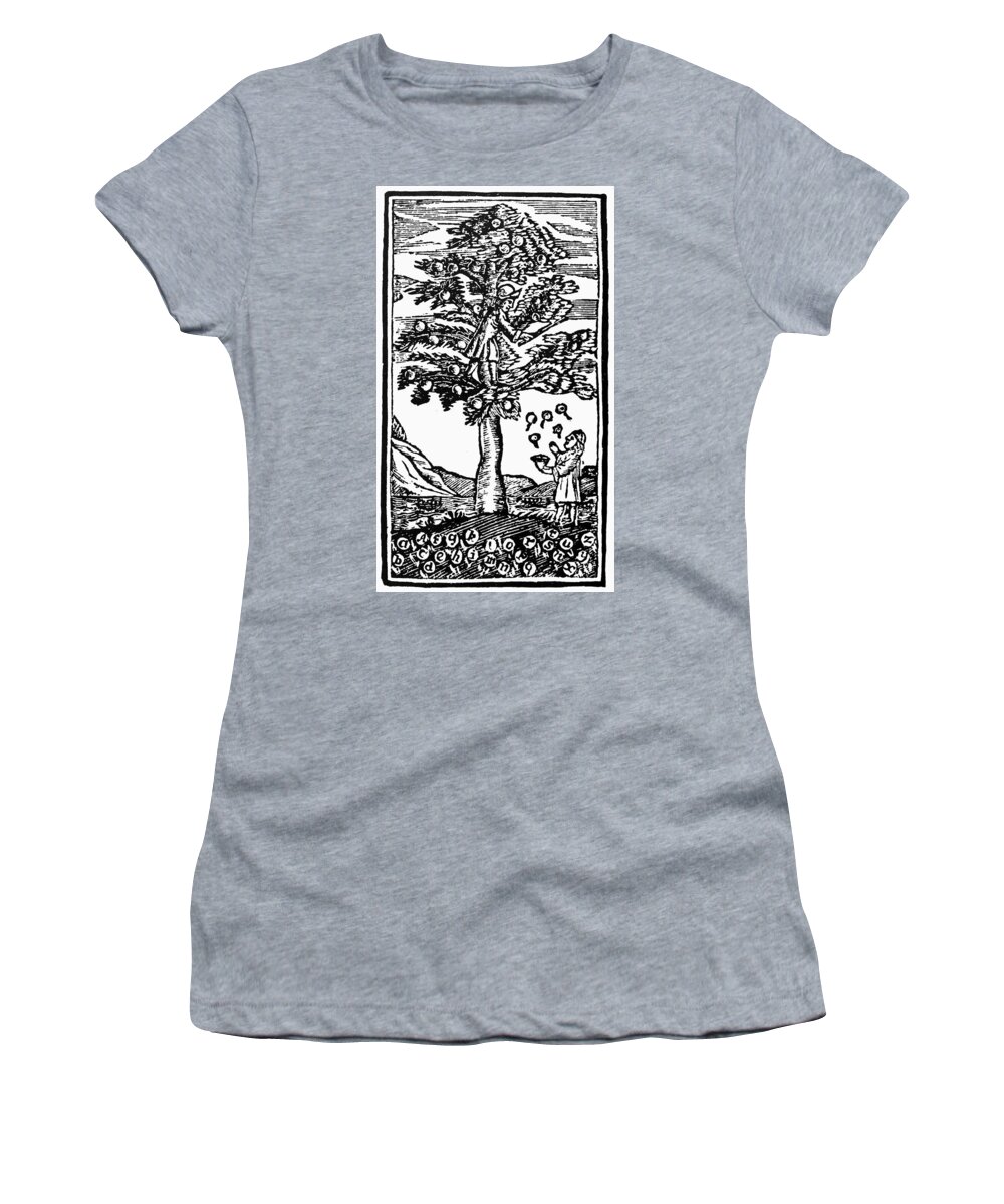 1710 Women's T-Shirt featuring the painting Education Speller, 1710 #1 by Granger