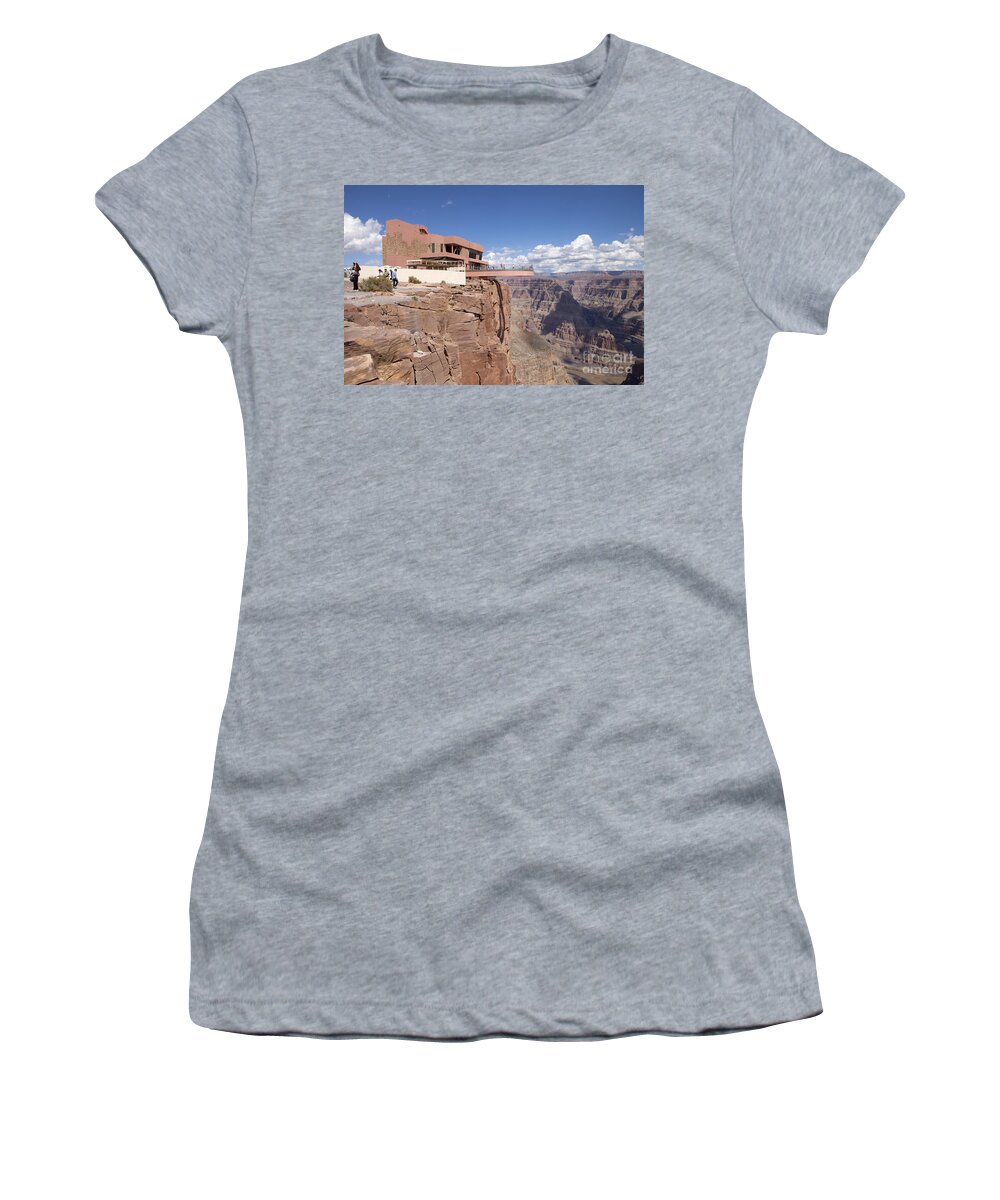 Grand Canyon Women's T-Shirt featuring the photograph Grand Canyon Skywalk #1 by Anthony Totah