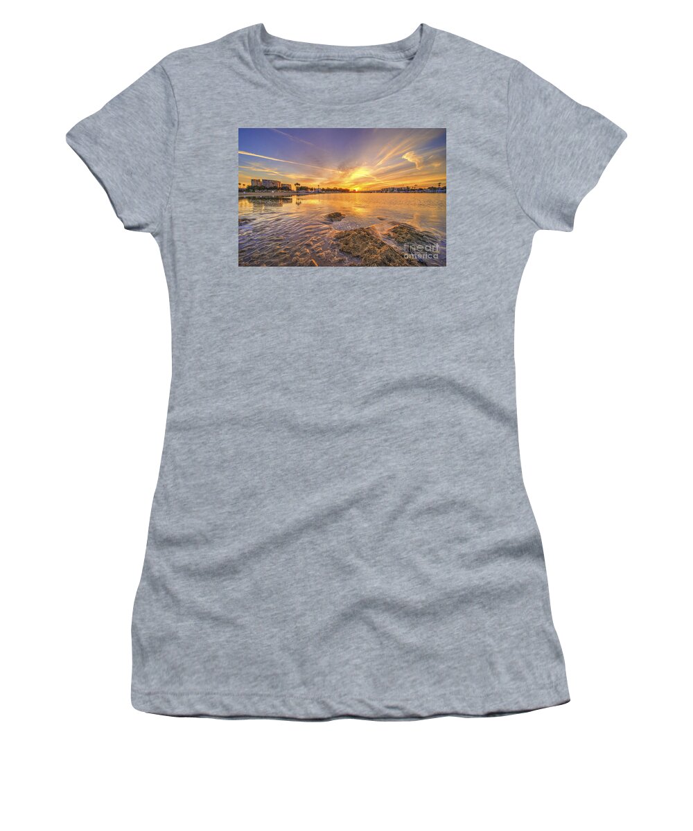 Sunrise Women's T-Shirt featuring the photograph LA Sunrise #2 by Rob Hawkins