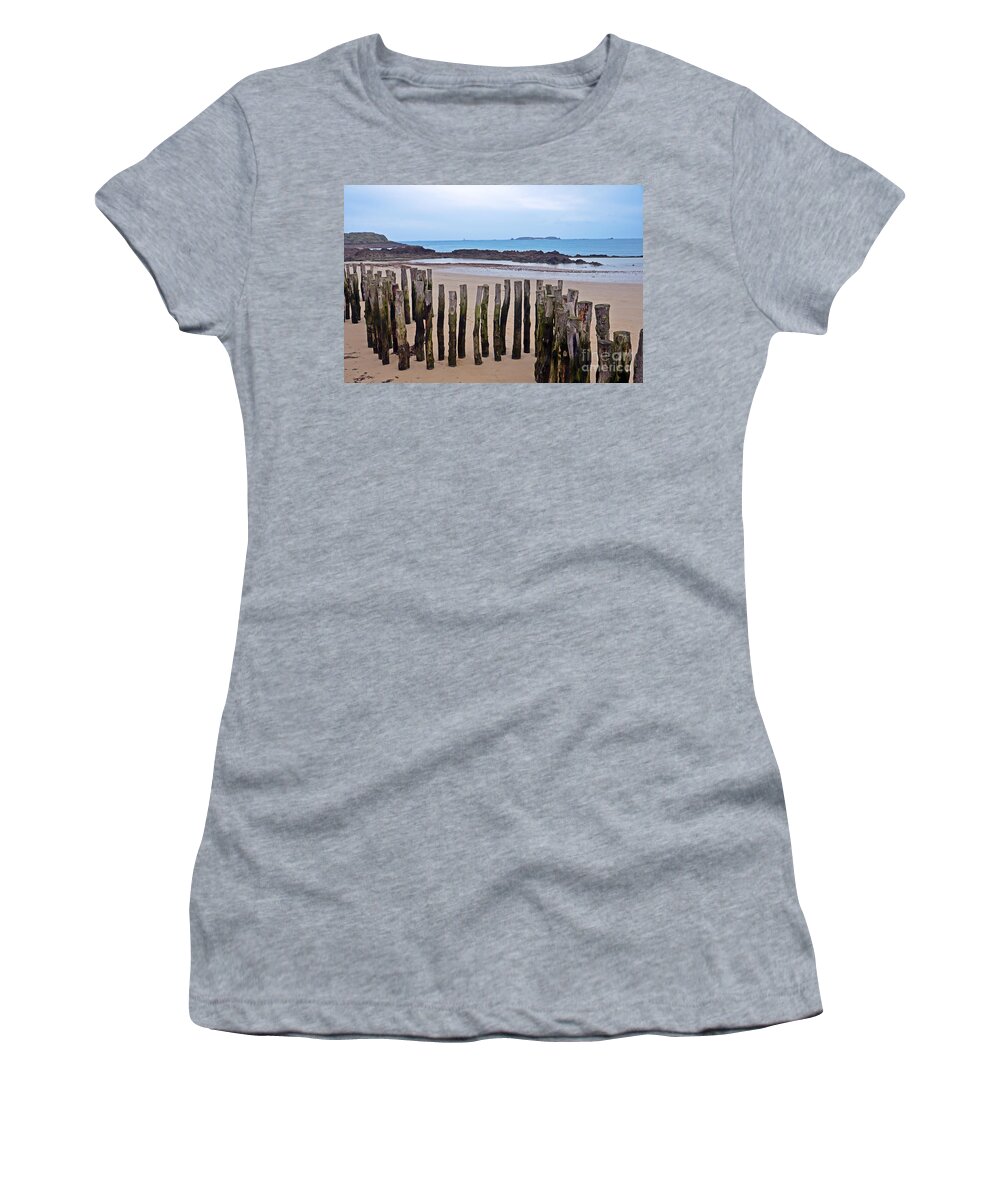 Brise Vague Women's T-Shirt featuring the photograph Le brise vague #1 by PatriZio M Busnel