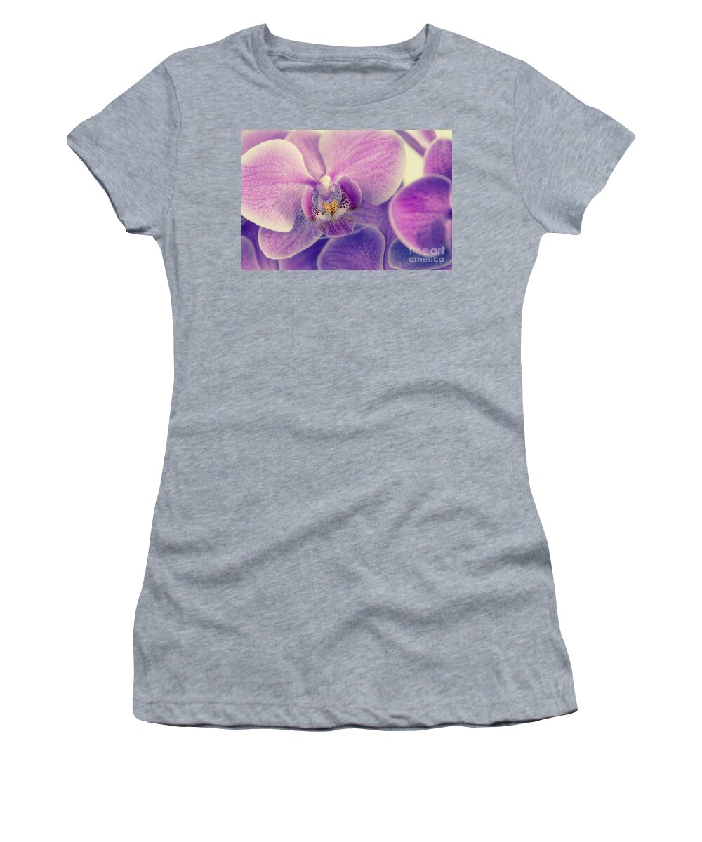 Asia Women's T-Shirt featuring the photograph Orchid - Lilac Dark by Hannes Cmarits