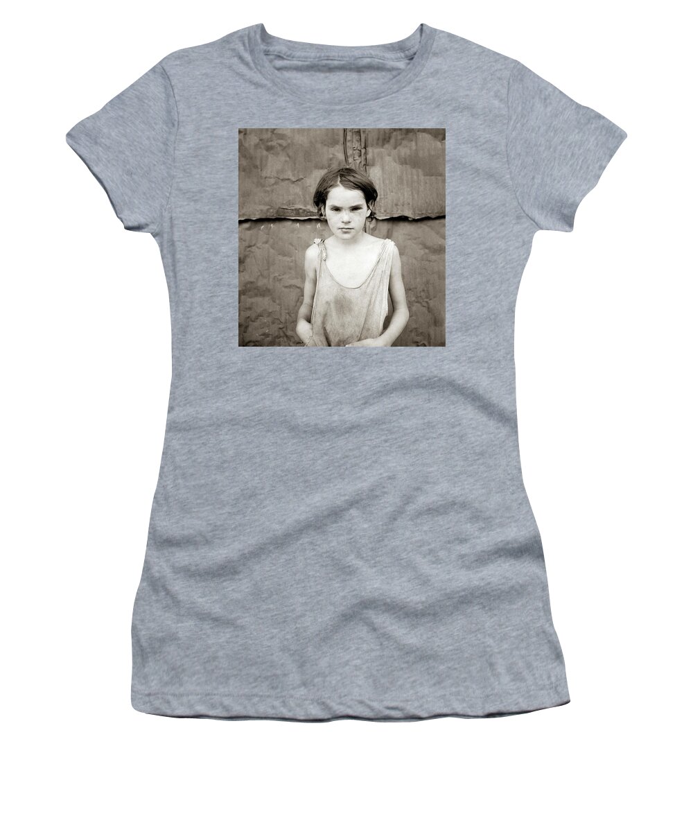 1936 Women's T-Shirt featuring the photograph Poverty Girl, 1936 #1 by Granger