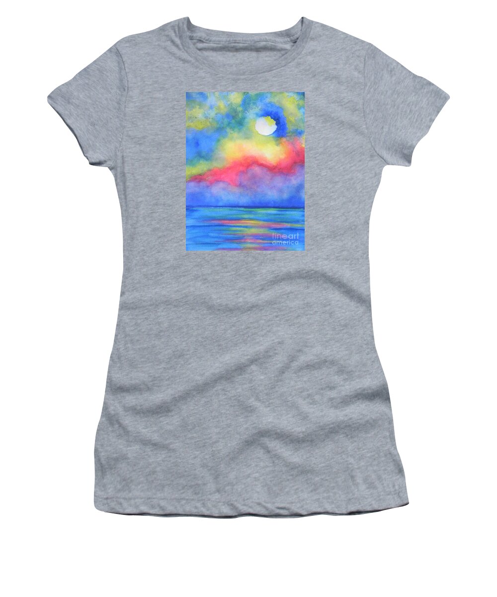 Fine Art Painting Women's T-Shirt featuring the painting Power of Nature by Chrisann Ellis
