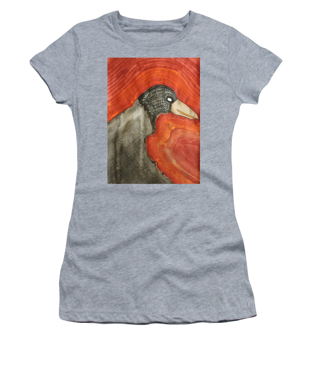 Shaman Women's T-Shirt featuring the painting Shaman original painting #1 by Sol Luckman