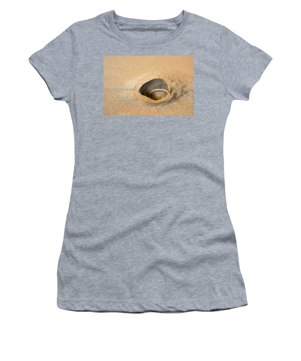 Stone Women's T-Shirt featuring the photograph Solitude At The Beach by Andreas Berthold