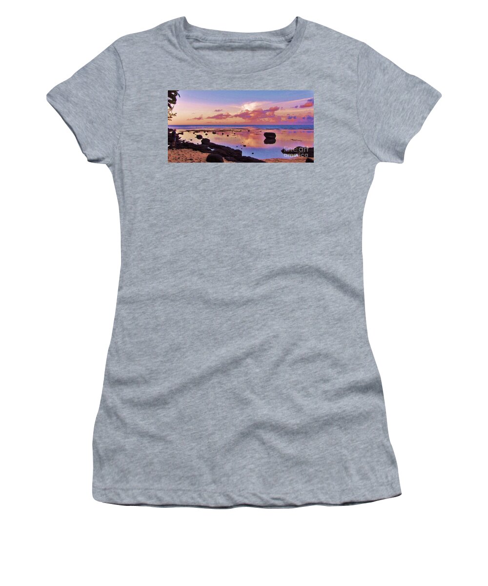Sunset Women's T-Shirt featuring the photograph Sunset Reflection #1 by Michele Penner