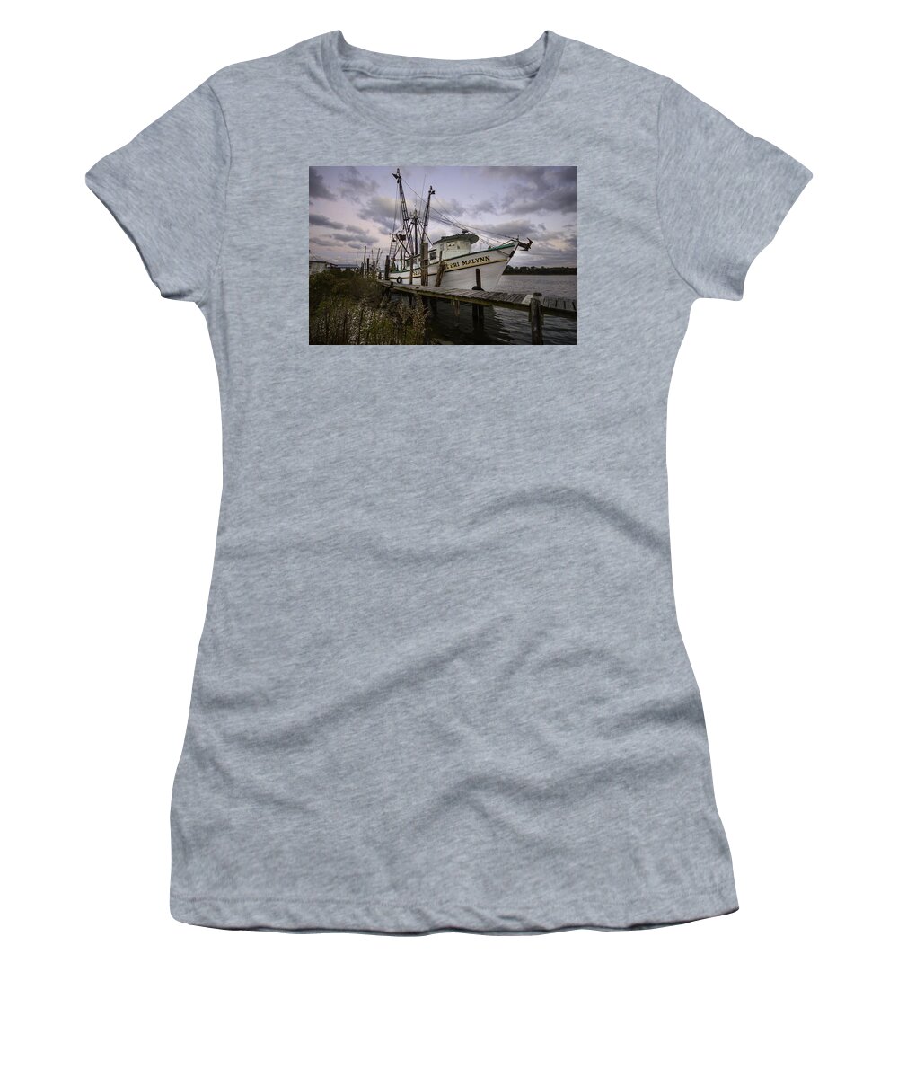 Water Women's T-Shirt featuring the photograph Teri Malynn on the Bon Secour #2 by Michael Thomas
