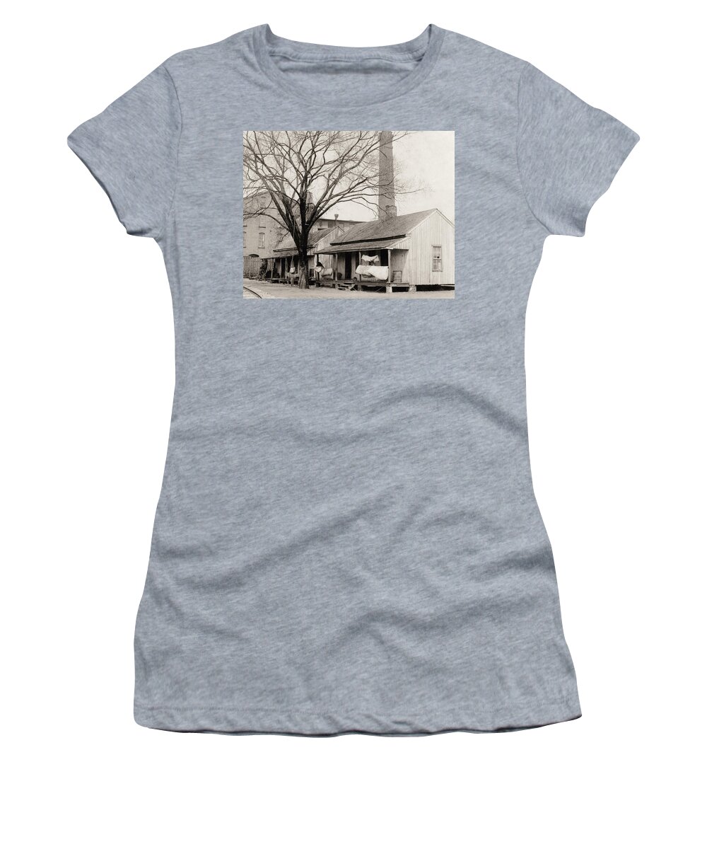 1913 Women's T-Shirt featuring the photograph Textile Worker Housing #1 by Granger