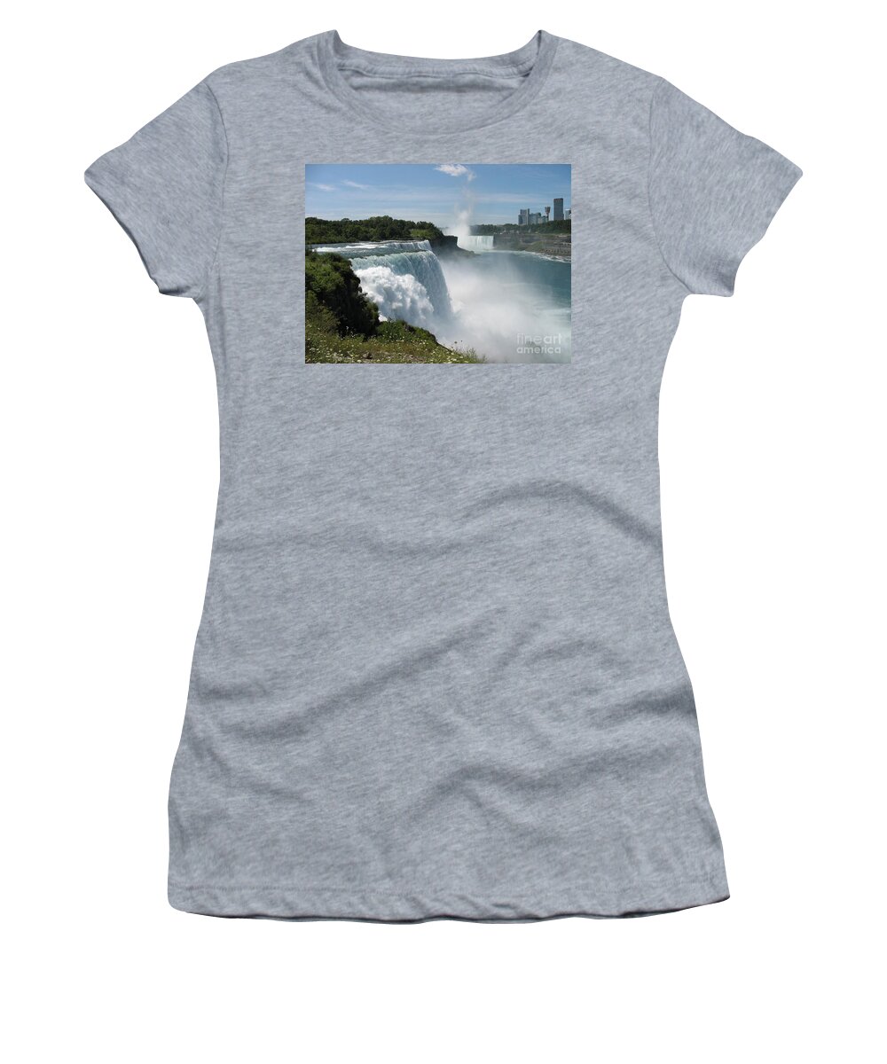 Waterfalls Women's T-Shirt featuring the photograph The Falls #3 by Jeffery L Bowers