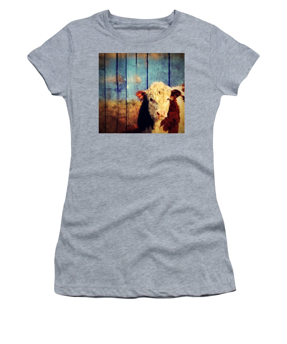 Cow Women's T-Shirt featuring the photograph Cow by Marysue Ryan