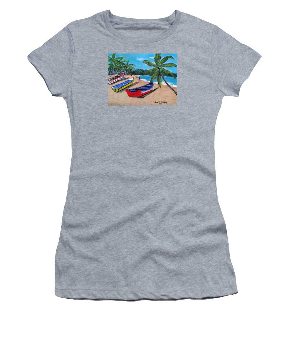 Yolas Women's T-Shirt featuring the painting Yolas by Luis F Rodriguez