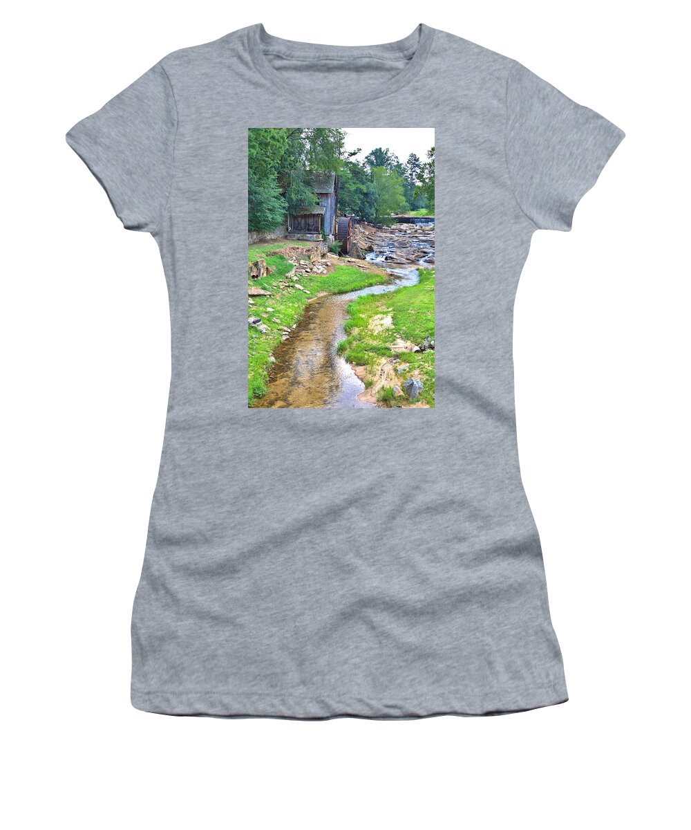 10386 Women's T-Shirt featuring the photograph Sixes Mill - Dukes Creek by Gordon Elwell