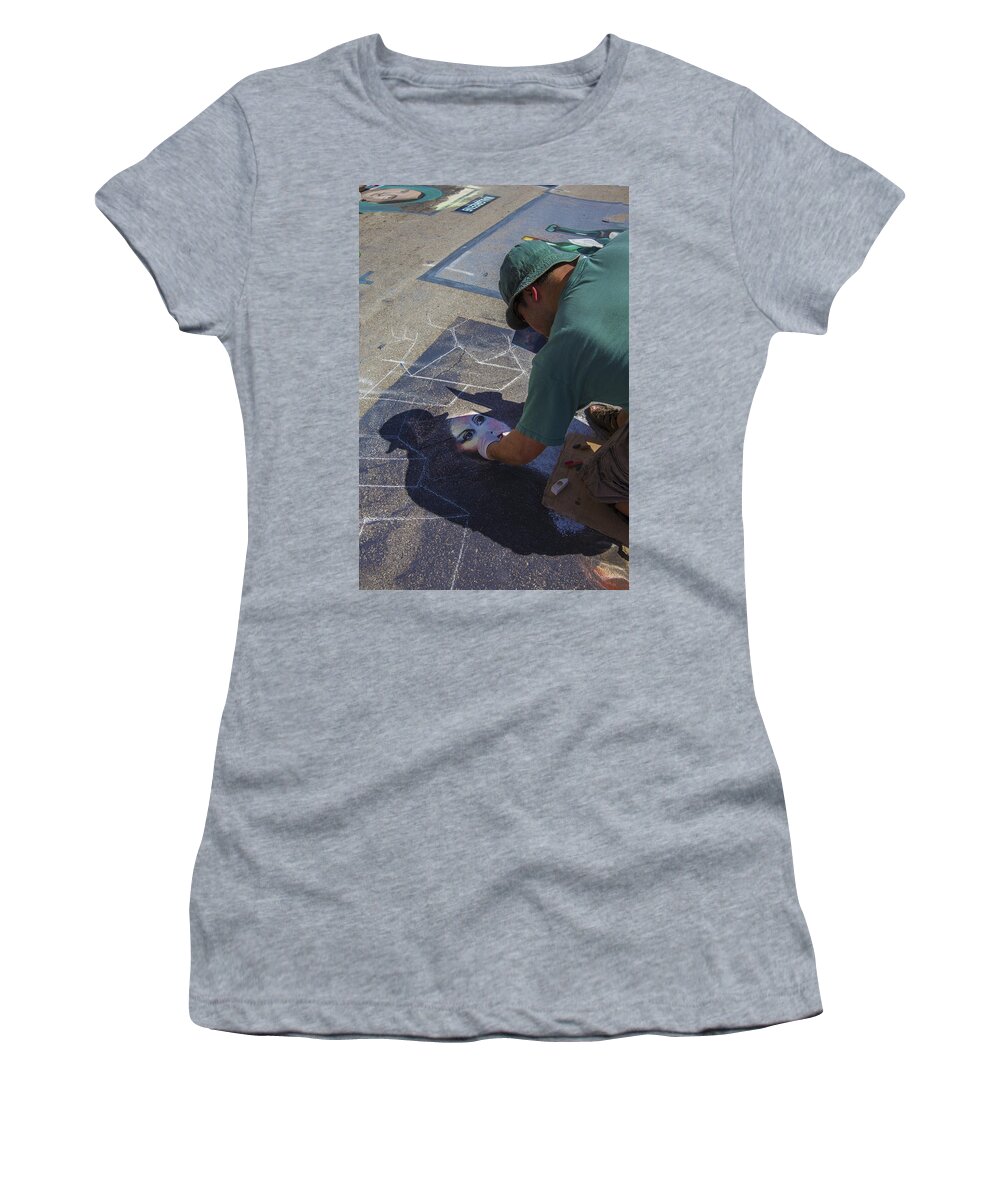 Florida Women's T-Shirt featuring the photograph Lake Worth Street Painting Festival #11 by Debra and Dave Vanderlaan