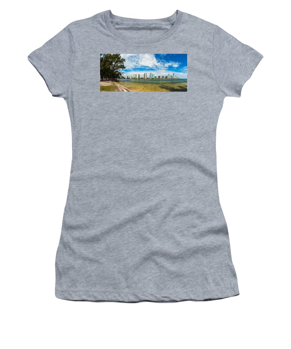 Architecture Women's T-Shirt featuring the photograph Miami Skyline by Raul Rodriguez
