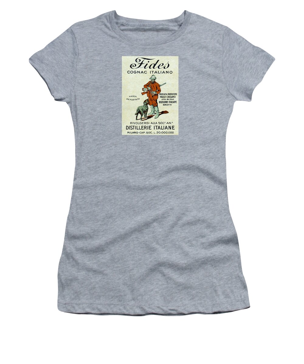 Vintage Women's T-Shirt featuring the painting 1905 Fides Italian Cognac by Historic Image