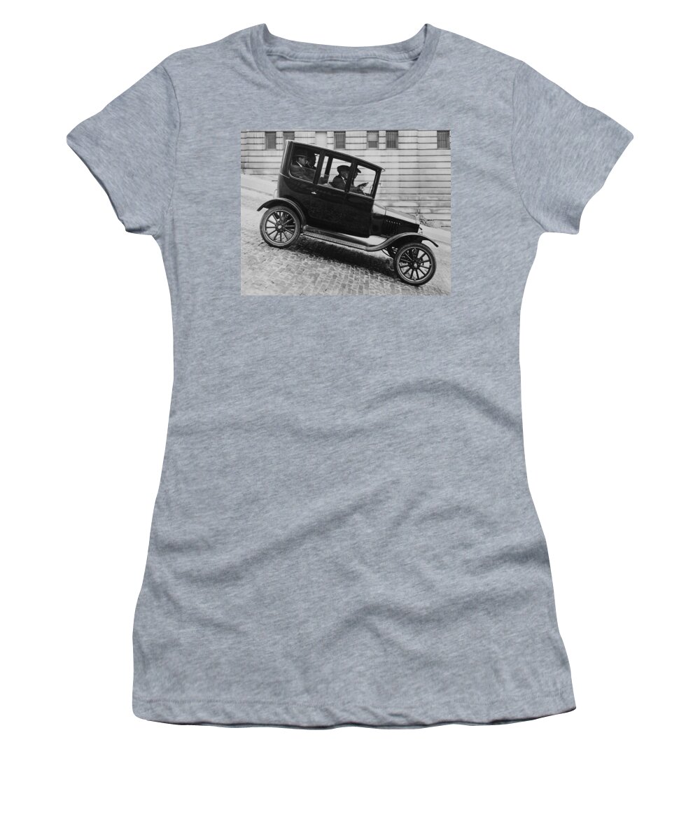 1035-163 Women's T-Shirt featuring the photograph 1921 Ford Model T Tudor by Underwood Archives