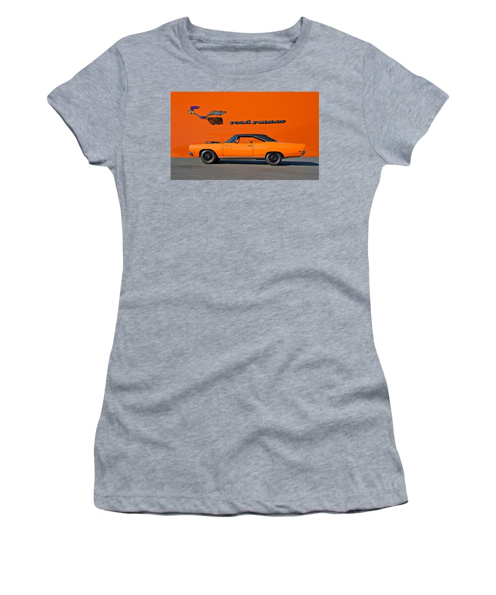 Alloy Women's T-Shirt featuring the photograph 1969 Plymouth Road Runner by Dave Koontz