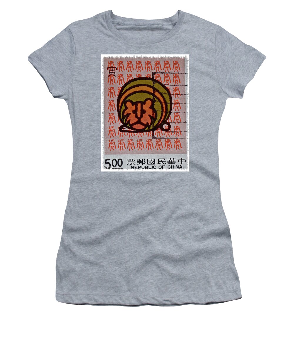 1992 Women's T-Shirt featuring the photograph 1992 Chinese Taiwan Zodiac Stamp by Bill Owen